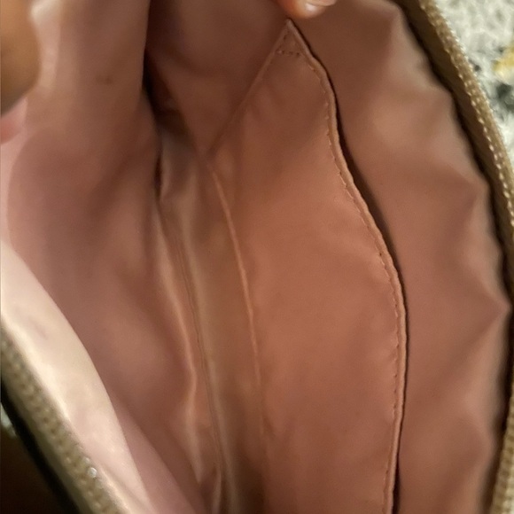 Coach Champagne Gold Shimmer Signature Leather Wristlet - Picture 4 of 8